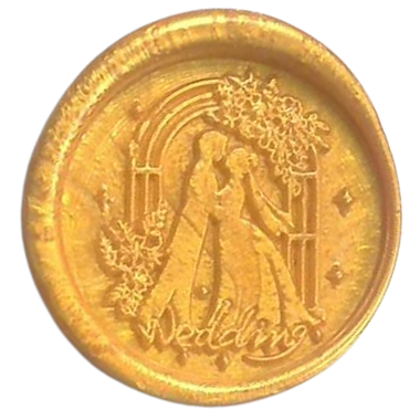 αυτοκόλλητο βουλοκέρι με ζευγάρι στην εκκλησία